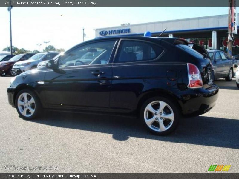 Ebony Black / Gray 2007 Hyundai Accent SE Coupe
