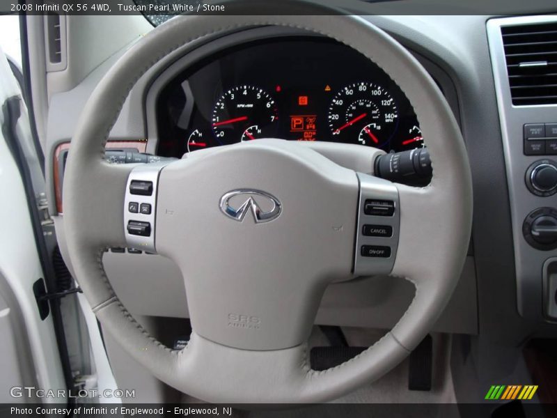 Tuscan Pearl White / Stone 2008 Infiniti QX 56 4WD
