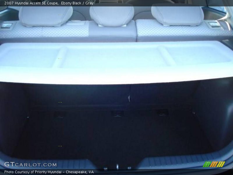 Ebony Black / Gray 2007 Hyundai Accent SE Coupe