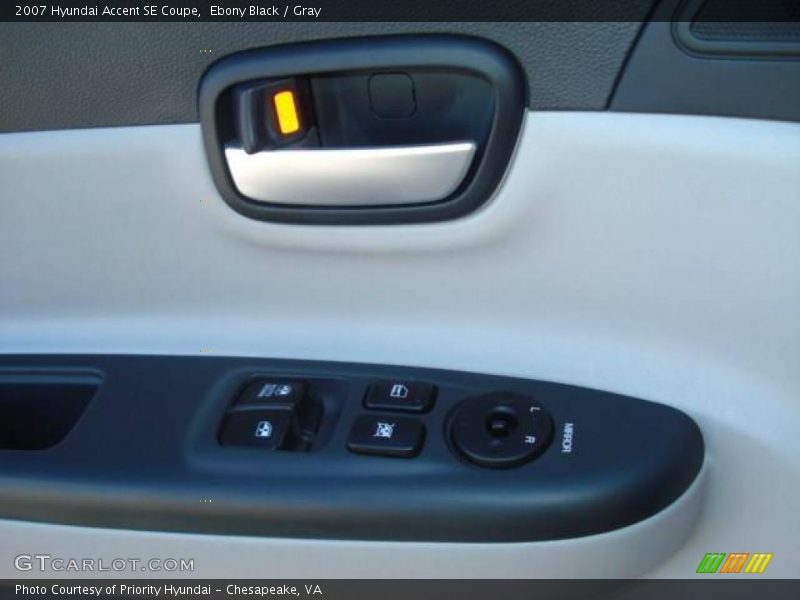 Ebony Black / Gray 2007 Hyundai Accent SE Coupe