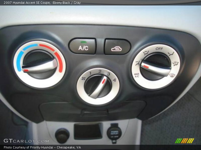 Ebony Black / Gray 2007 Hyundai Accent SE Coupe