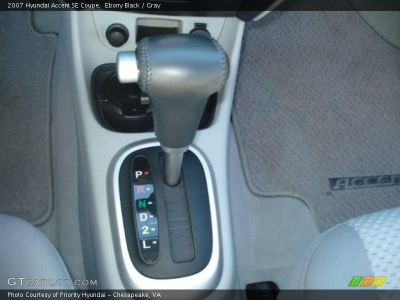 Ebony Black / Gray 2007 Hyundai Accent SE Coupe