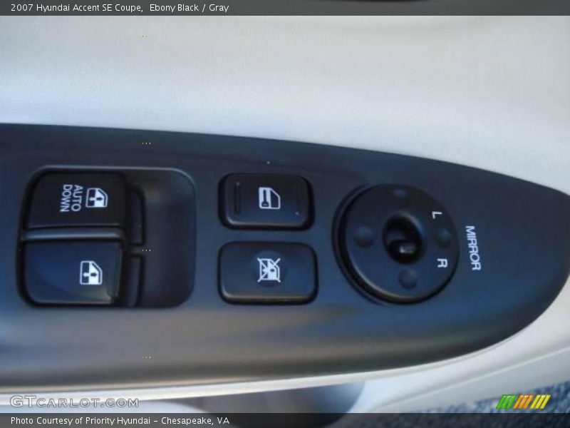 Ebony Black / Gray 2007 Hyundai Accent SE Coupe