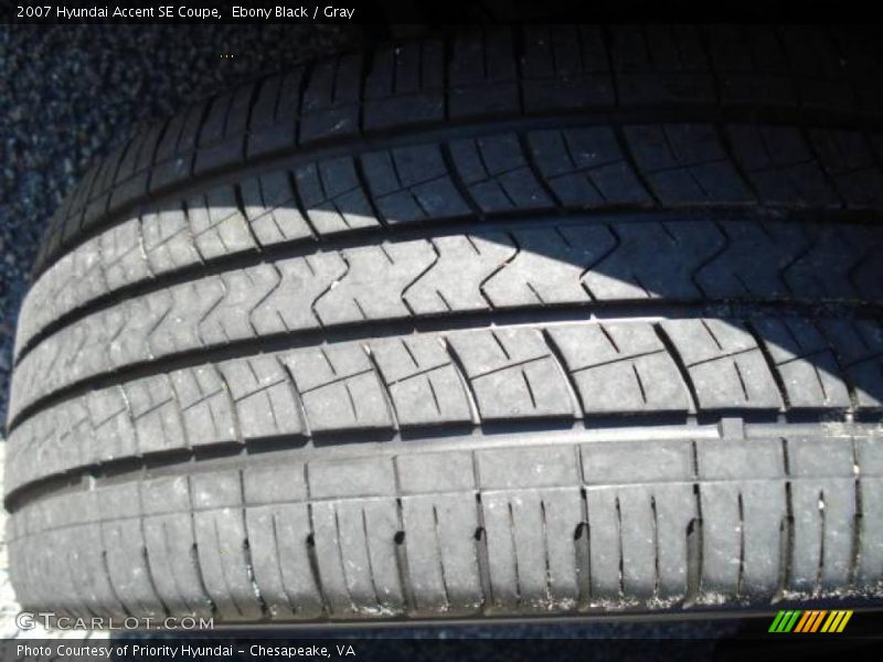 Ebony Black / Gray 2007 Hyundai Accent SE Coupe
