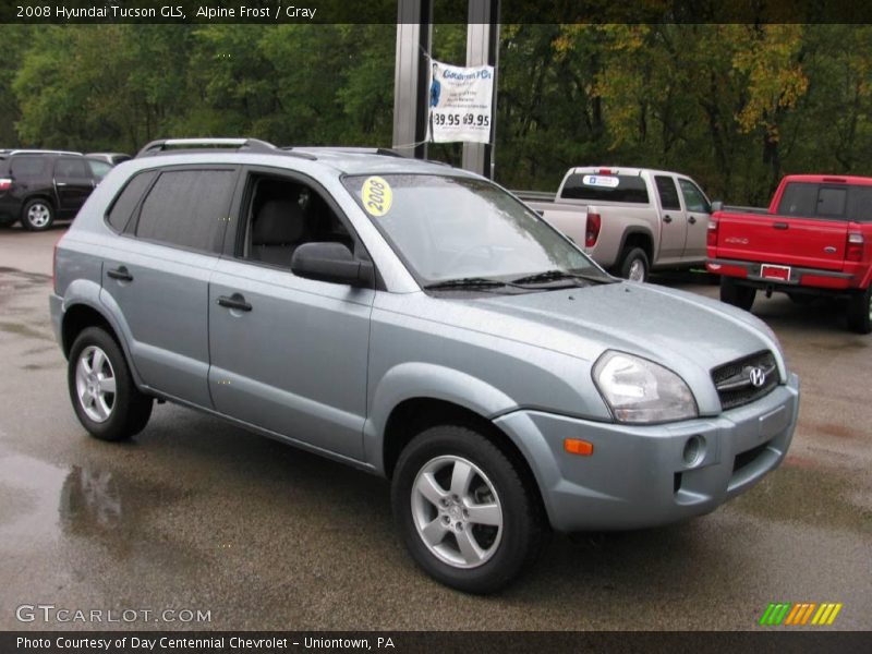 Alpine Frost / Gray 2008 Hyundai Tucson GLS