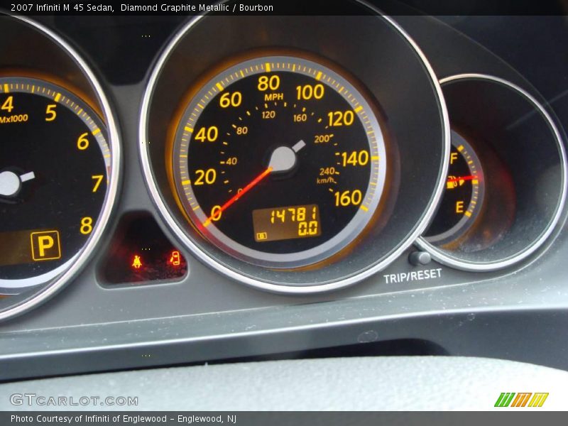 Diamond Graphite Metallic / Bourbon 2007 Infiniti M 45 Sedan