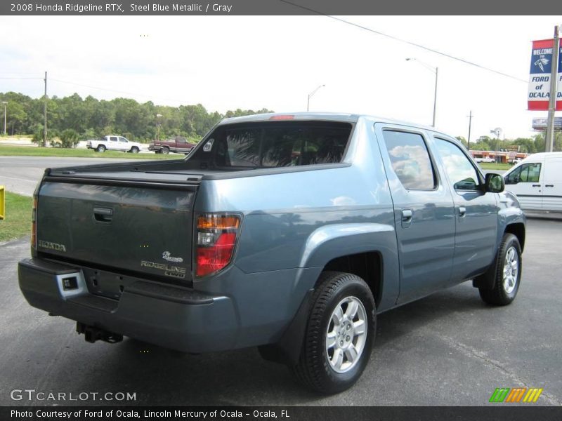 Steel Blue Metallic / Gray 2008 Honda Ridgeline RTX