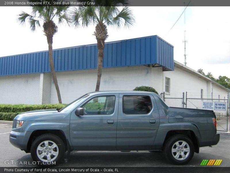 Steel Blue Metallic / Gray 2008 Honda Ridgeline RTX