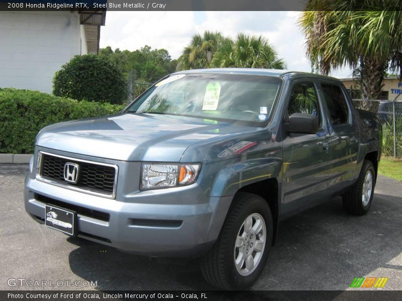 Steel Blue Metallic / Gray 2008 Honda Ridgeline RTX