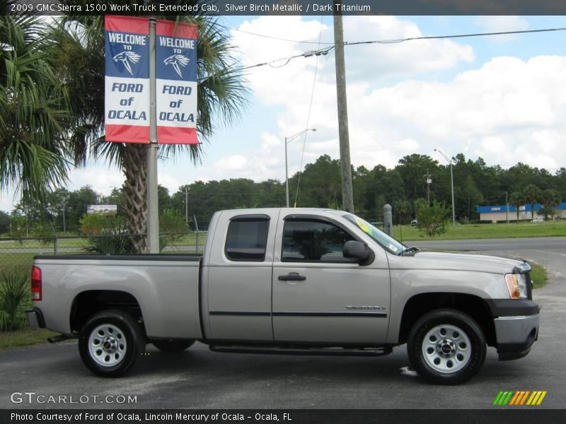 Silver Birch Metallic / Dark Titanium 2009 GMC Sierra 1500 Work Truck Extended Cab