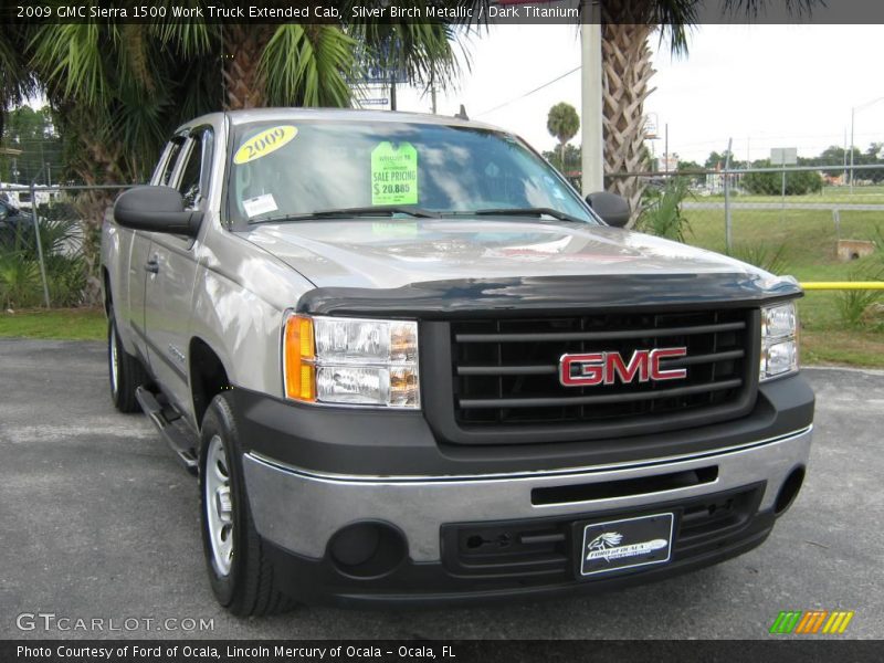 Silver Birch Metallic / Dark Titanium 2009 GMC Sierra 1500 Work Truck Extended Cab