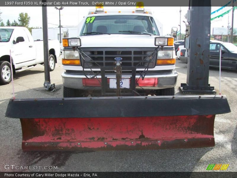 Oxford White / Opal Grey 1997 Ford F350 XL Regular Cab 4x4 Plow Truck