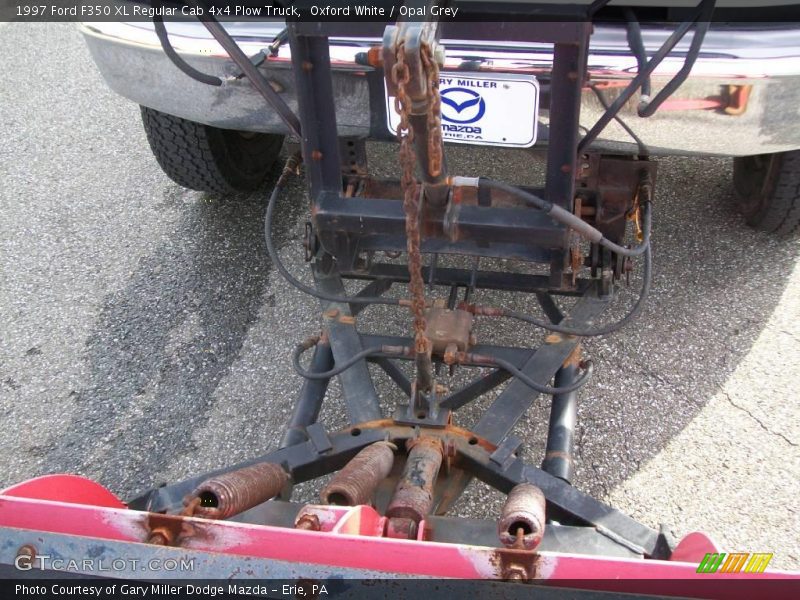 Oxford White / Opal Grey 1997 Ford F350 XL Regular Cab 4x4 Plow Truck