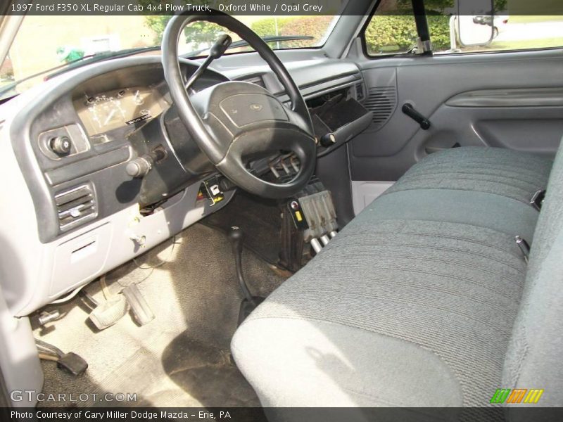 Oxford White / Opal Grey 1997 Ford F350 XL Regular Cab 4x4 Plow Truck