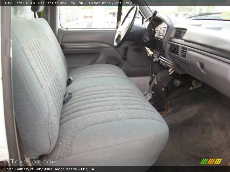 Oxford White / Opal Grey 1997 Ford F350 XL Regular Cab 4x4 Plow Truck