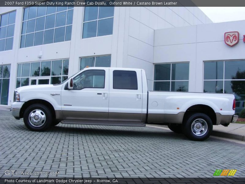 Oxford White / Castano Brown Leather 2007 Ford F350 Super Duty King Ranch Crew Cab Dually