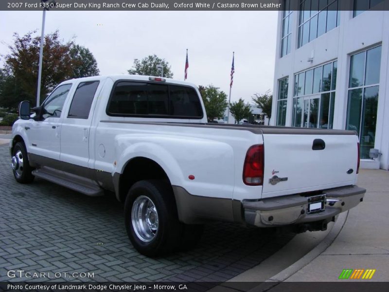 Oxford White / Castano Brown Leather 2007 Ford F350 Super Duty King Ranch Crew Cab Dually