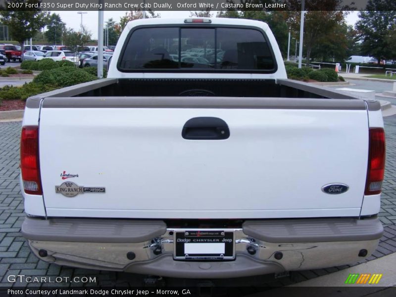 Oxford White / Castano Brown Leather 2007 Ford F350 Super Duty King Ranch Crew Cab Dually