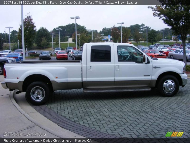 Oxford White / Castano Brown Leather 2007 Ford F350 Super Duty King Ranch Crew Cab Dually