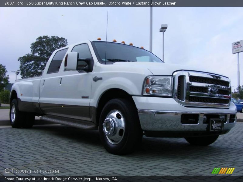 Oxford White / Castano Brown Leather 2007 Ford F350 Super Duty King Ranch Crew Cab Dually