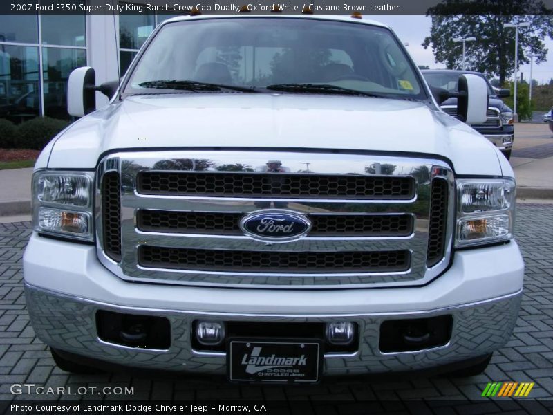 Oxford White / Castano Brown Leather 2007 Ford F350 Super Duty King Ranch Crew Cab Dually