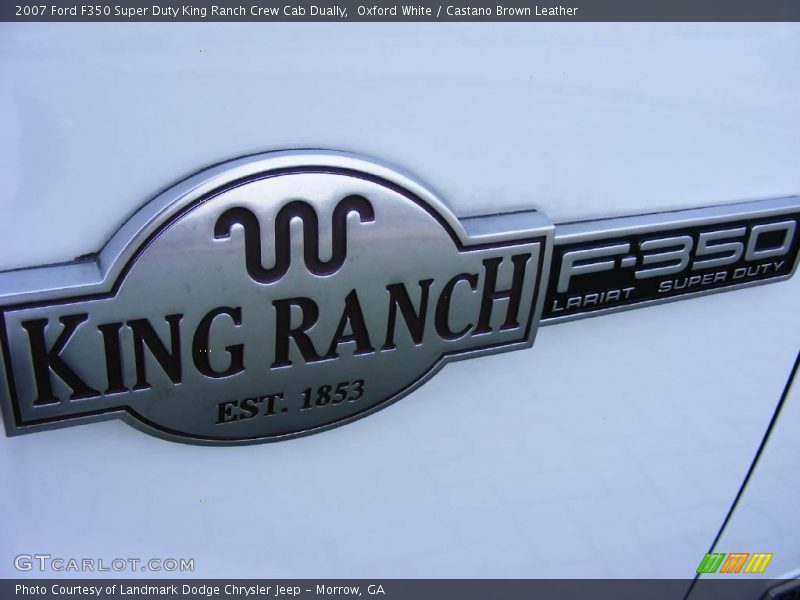 Oxford White / Castano Brown Leather 2007 Ford F350 Super Duty King Ranch Crew Cab Dually