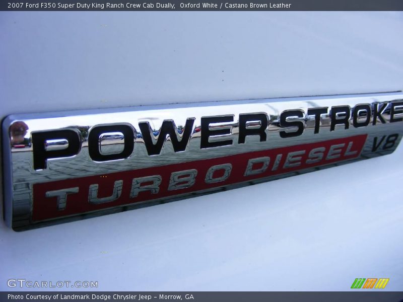 Oxford White / Castano Brown Leather 2007 Ford F350 Super Duty King Ranch Crew Cab Dually