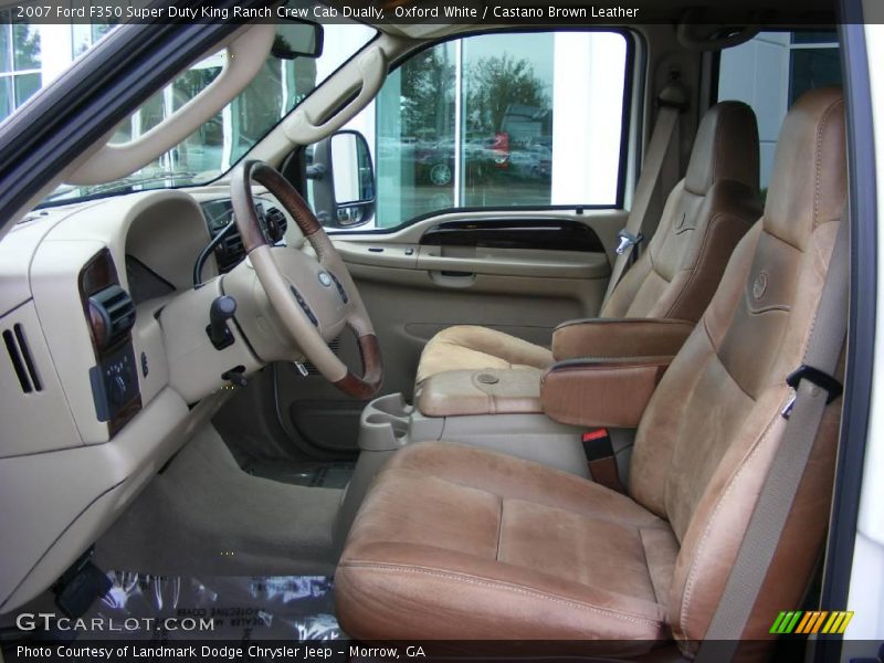 Oxford White / Castano Brown Leather 2007 Ford F350 Super Duty King Ranch Crew Cab Dually