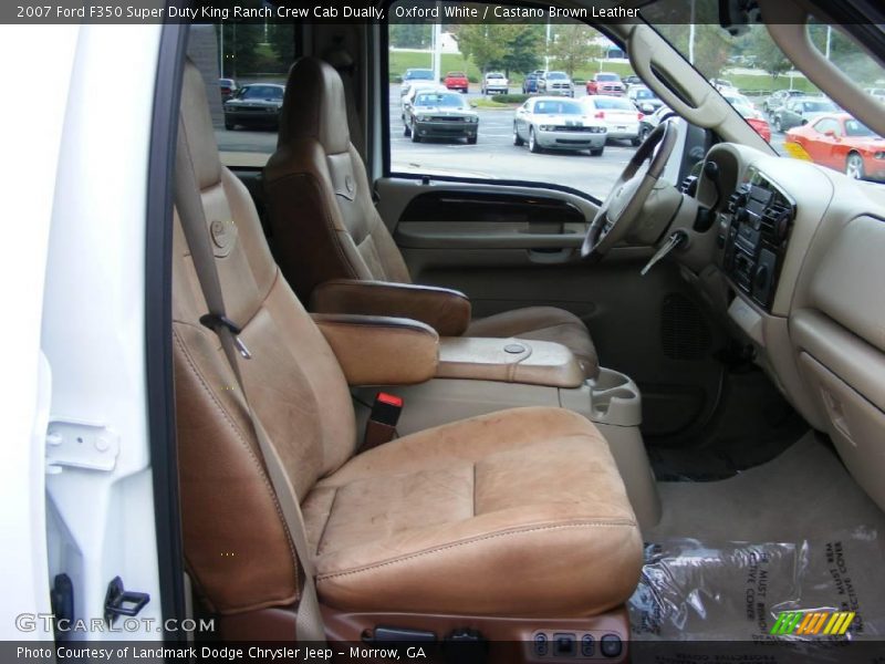 Oxford White / Castano Brown Leather 2007 Ford F350 Super Duty King Ranch Crew Cab Dually