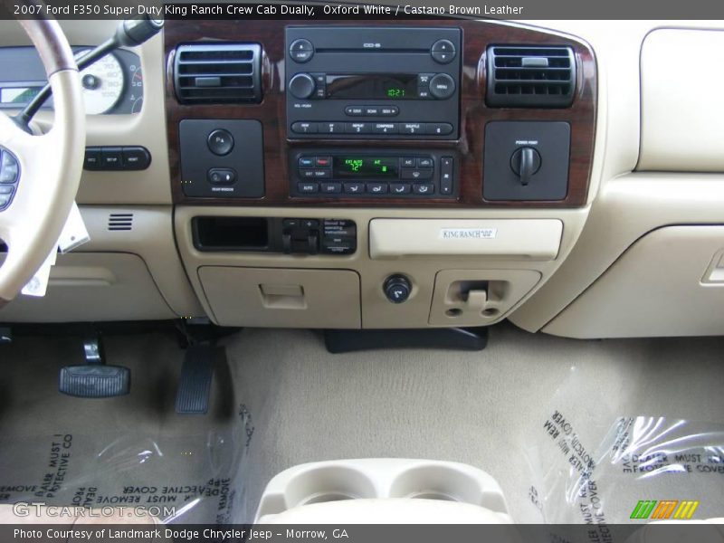 Oxford White / Castano Brown Leather 2007 Ford F350 Super Duty King Ranch Crew Cab Dually