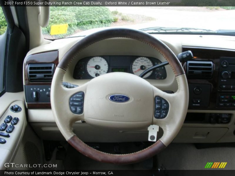 Oxford White / Castano Brown Leather 2007 Ford F350 Super Duty King Ranch Crew Cab Dually