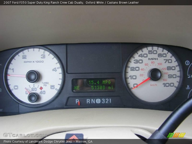 Oxford White / Castano Brown Leather 2007 Ford F350 Super Duty King Ranch Crew Cab Dually