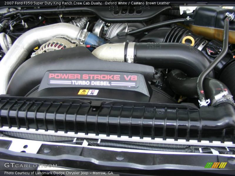 Oxford White / Castano Brown Leather 2007 Ford F350 Super Duty King Ranch Crew Cab Dually