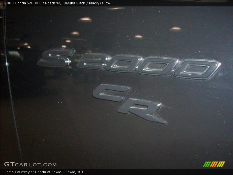 Berlina Black / Black/Yellow 2008 Honda S2000 CR Roadster