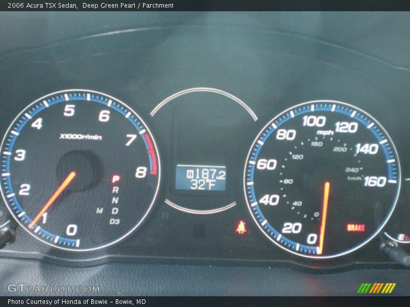 Deep Green Pearl / Parchment 2006 Acura TSX Sedan