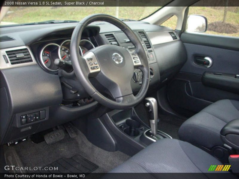 Super Black / Charcoal 2008 Nissan Versa 1.8 SL Sedan