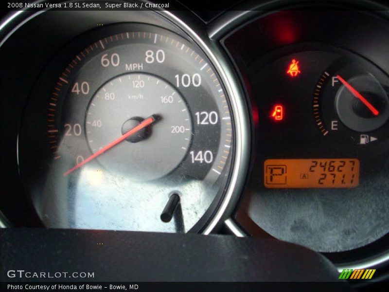 Super Black / Charcoal 2008 Nissan Versa 1.8 SL Sedan