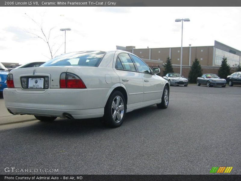 Ceramic White Pearlescent Tri-Coat / Grey 2006 Lincoln LS V8