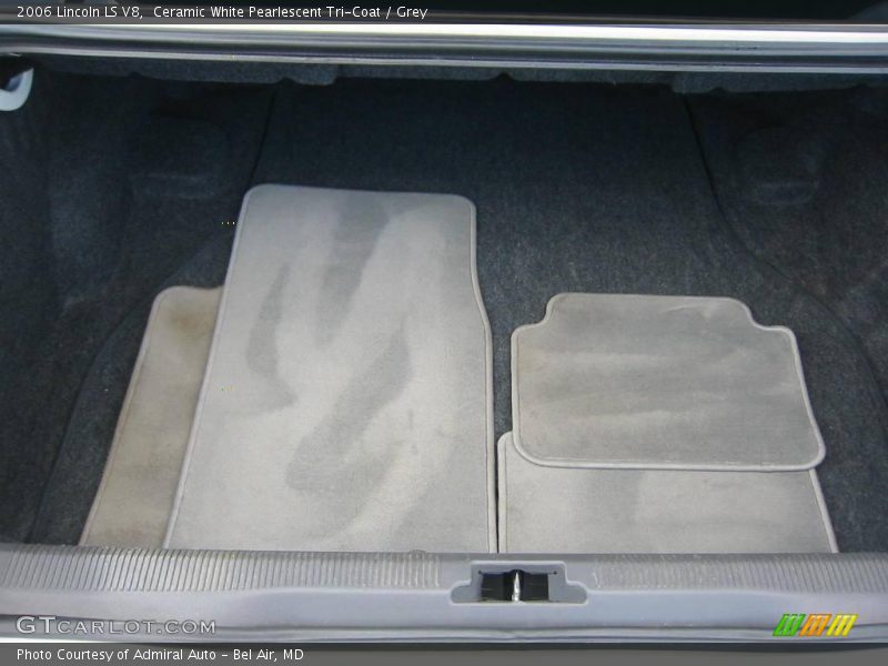 Ceramic White Pearlescent Tri-Coat / Grey 2006 Lincoln LS V8