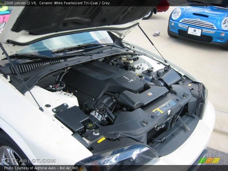 Ceramic White Pearlescent Tri-Coat / Grey 2006 Lincoln LS V8