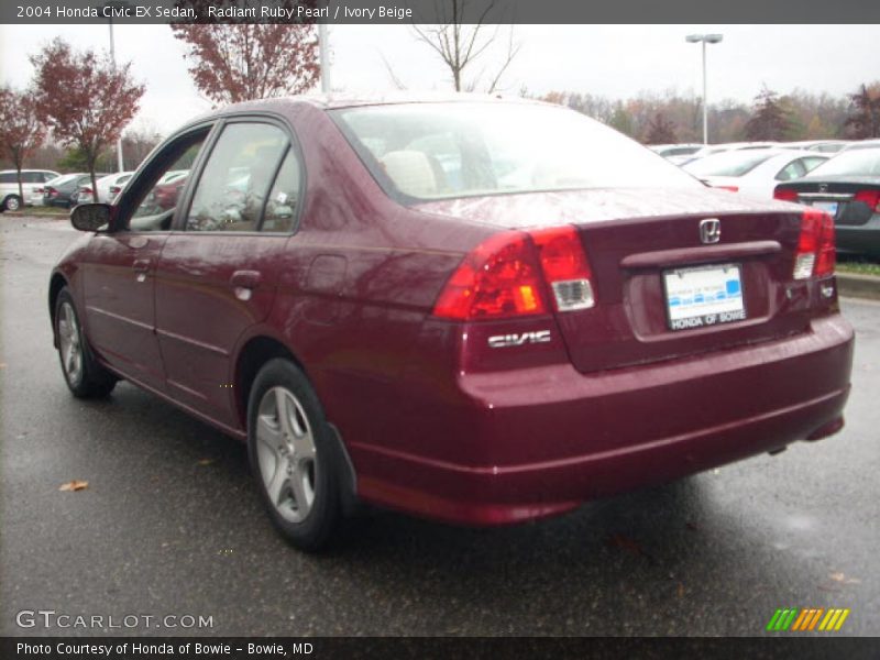 Radiant Ruby Pearl / Ivory Beige 2004 Honda Civic EX Sedan