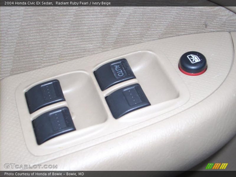 Radiant Ruby Pearl / Ivory Beige 2004 Honda Civic EX Sedan