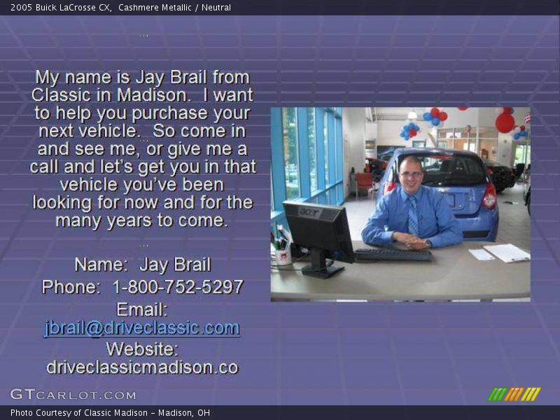 Cashmere Metallic / Neutral 2005 Buick LaCrosse CX