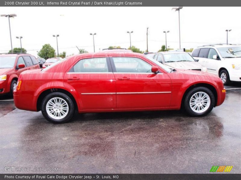 Inferno Red Crystal Pearl / Dark Khaki/Light Graystone 2008 Chrysler 300 LX
