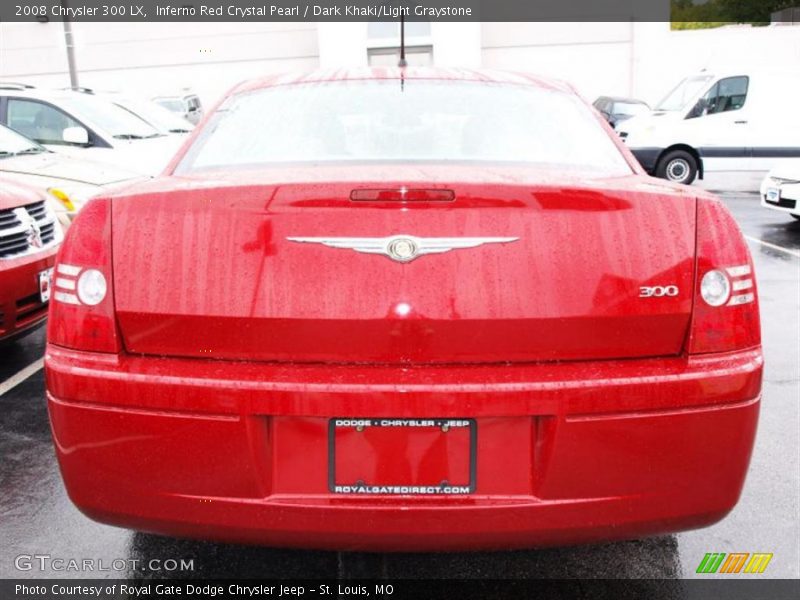 Inferno Red Crystal Pearl / Dark Khaki/Light Graystone 2008 Chrysler 300 LX