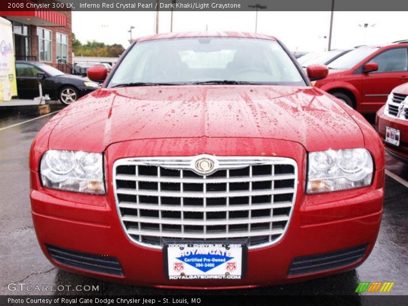 Inferno Red Crystal Pearl / Dark Khaki/Light Graystone 2008 Chrysler 300 LX