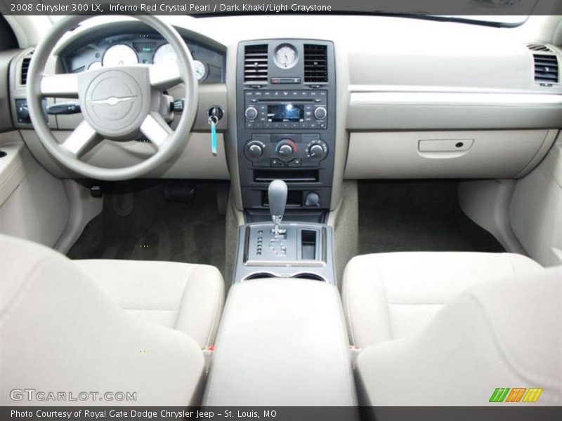 Inferno Red Crystal Pearl / Dark Khaki/Light Graystone 2008 Chrysler 300 LX