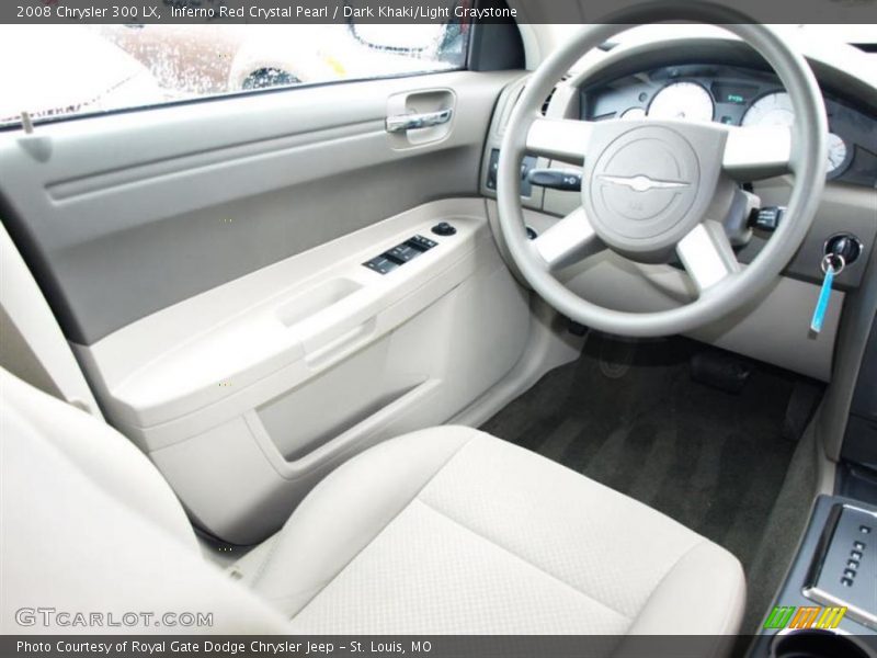 Inferno Red Crystal Pearl / Dark Khaki/Light Graystone 2008 Chrysler 300 LX