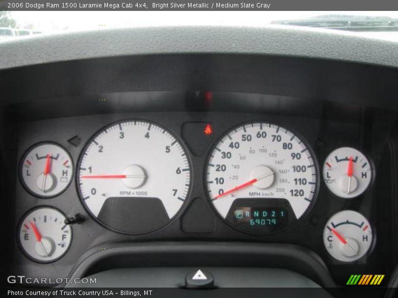 Bright Silver Metallic / Medium Slate Gray 2006 Dodge Ram 1500 Laramie Mega Cab 4x4