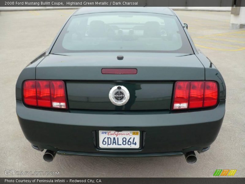 Highland Green Metallic / Dark Charcoal 2008 Ford Mustang Bullitt Coupe